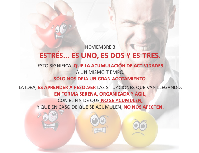 Estrés... es uno, es dos y es-tres